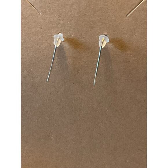 Enamel Daisy Flower Charm Hook Dangle Earrings - Picture 5 of 5